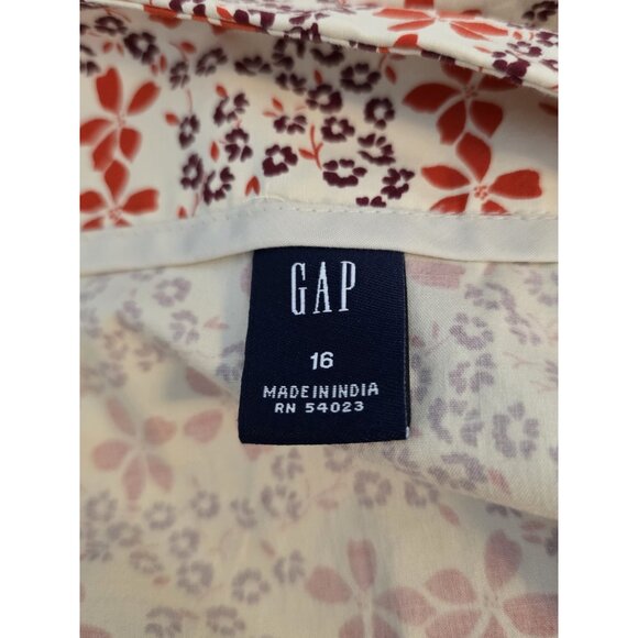 GAP Women's Skirt Size 16 Pink Floral Pencil Side Slits Pockets Skirt - Picture 7 of 9